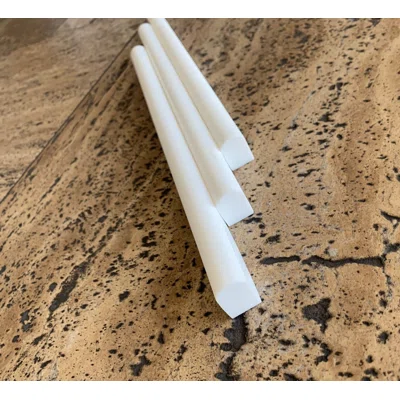 Bianco Dolomite 1/2" x 12" Pencil Marble Look Wall Liner