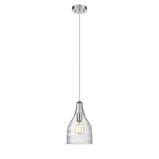 1-light Brushed Nickel Pendant