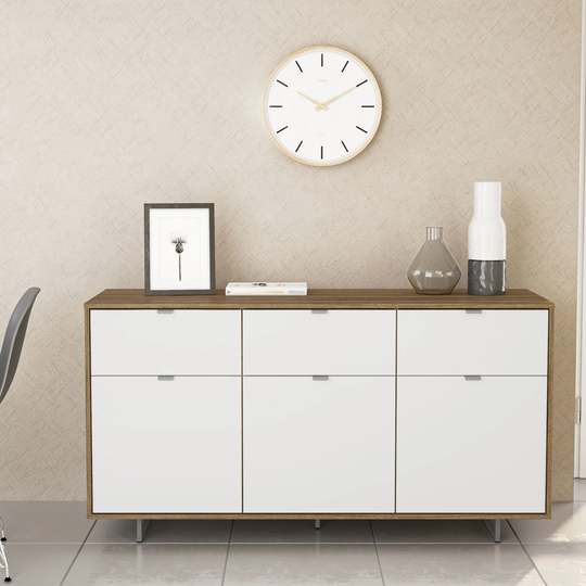 Polifurniture Montana 59-in. Walnut/White Sideboard
