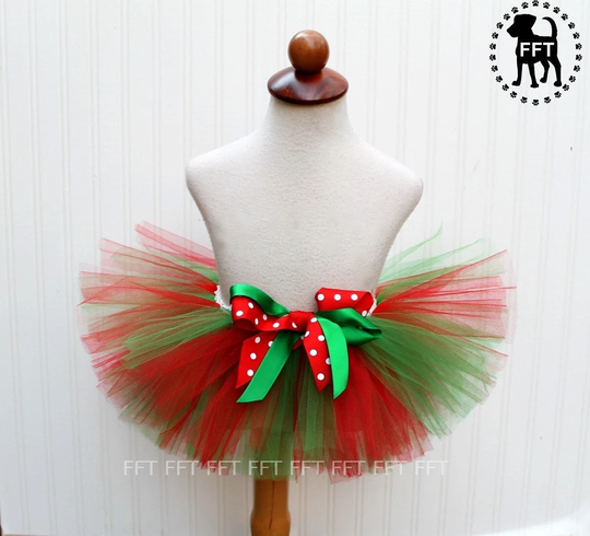 Dog Christmas Tutu, Holiday Dog Outfit