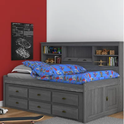Giardina Twin Bed with Bookcase