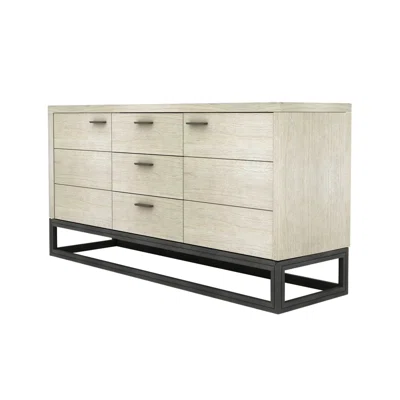 Leyan 63" Wide 3 Drawer Oak Solid Wood Sideboard