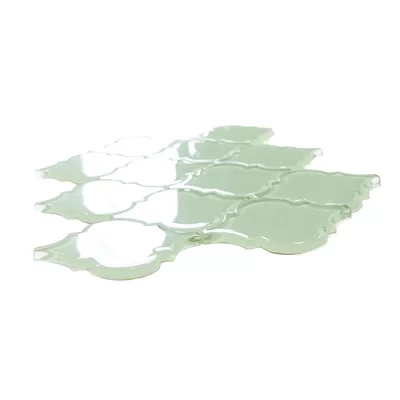 Xenon Arabesque 3" x 3" Glass Mosaic Tile in Surf
