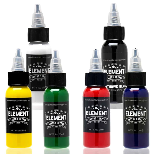 Primary Color Tattoo Ink Set, 6 Colors - Element