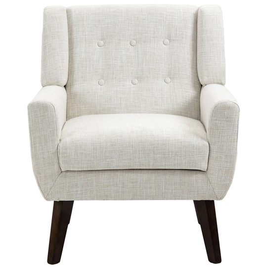 Modern Accent Chair Cotton Linen Upholstered Chair for Living Room