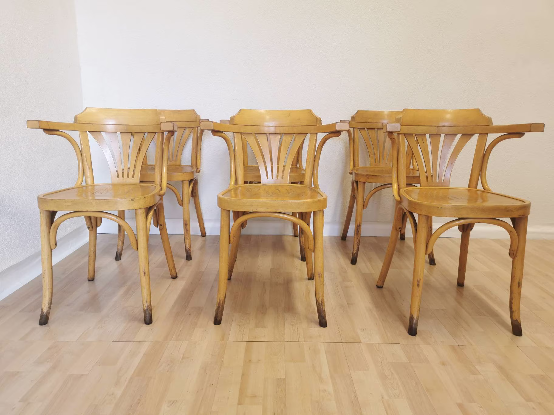1 Of 5 Vintage Wooden Irish Pub Chairs With Bentwood Technique/Dining Armrest Chair Beechwood Midcentury Dine Thonet Interior Cafe