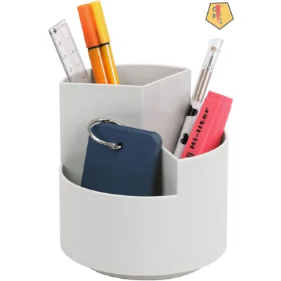 Round Desk Pen Holder Rotatable Pencil Organizer Desktop Storage Organizer Pen Holder Makeup Brush Holder Office Stationery Storage Pen Container Stor