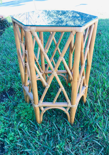 6 Side Bamboo End Table