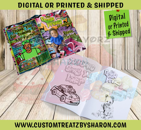 Fresh Prince Coloring Book - Party Favors Princess Digital Printed Shipped