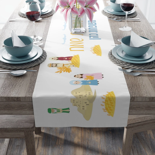 Personalized Shavuot Table Runner | Custom Family Name Jewish Gift For Book Of Ruth Bible Story
