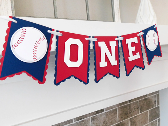 Baseball High Chair Banner, Birthday Party, Party Decorations