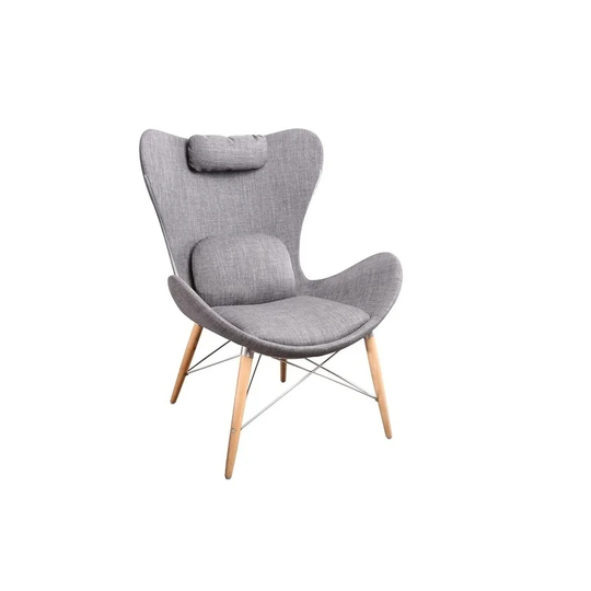 Modrest Britt Modern Grey Fabric Accent Chair