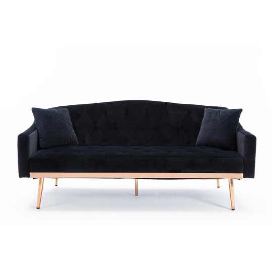 Loveseat Sofa Velvet Convertible Futon Sofa Comfort Upholstered Sofa Bed