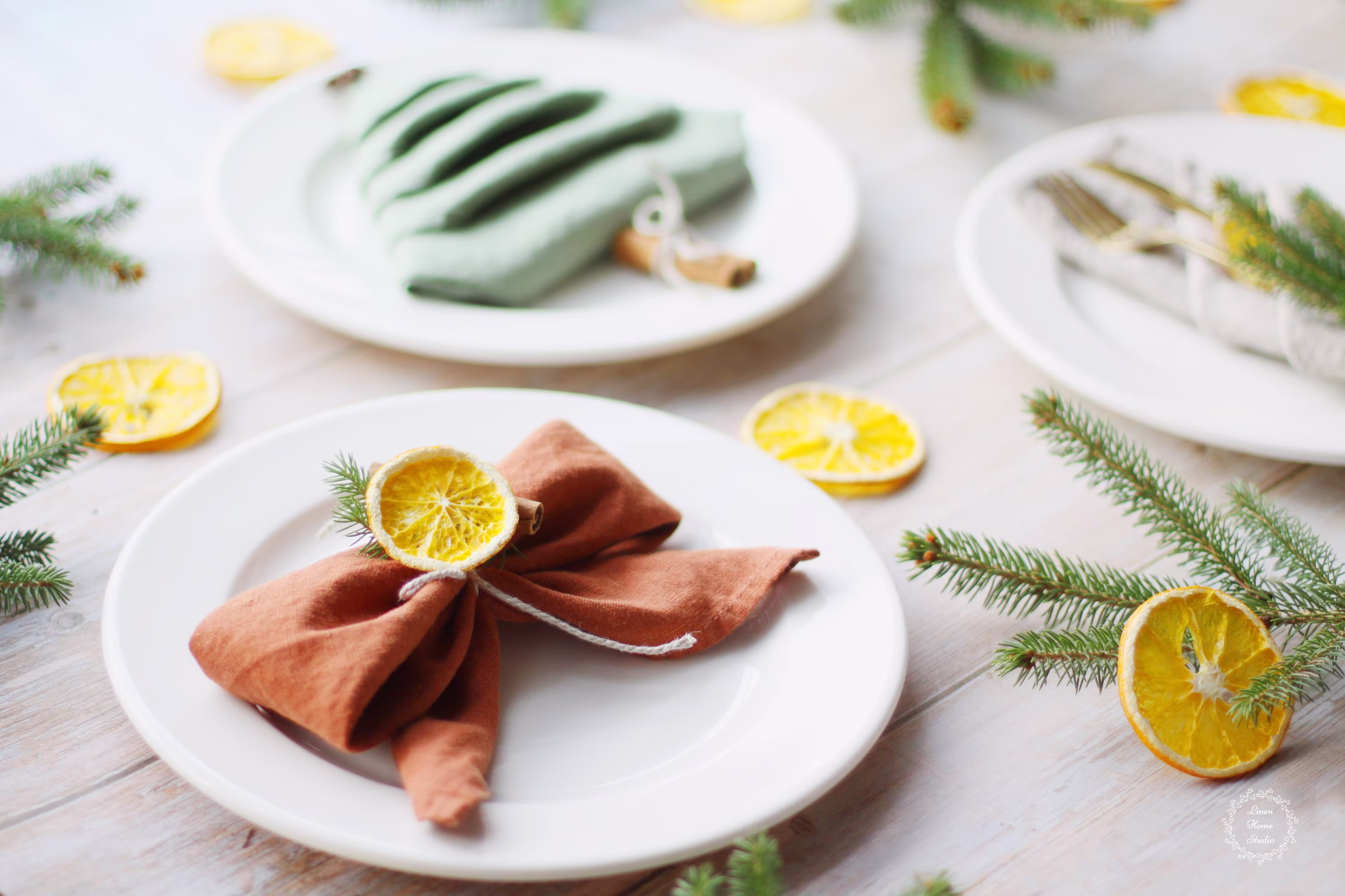 Linen Napkins For Christmas Table Decor