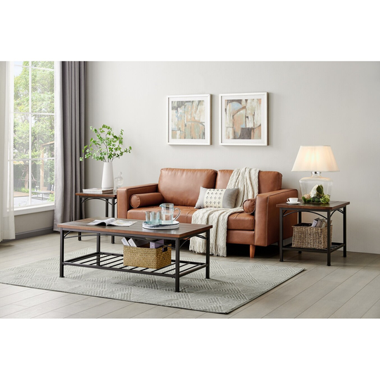 TiramisuBest 3-Piece Occasional Table Set 1 cocktail&2 End Table Sets