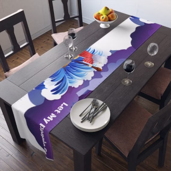 Passover Seder Table Runner - Passover Tablecloth- Pesah, Seder Gift, Home Decor