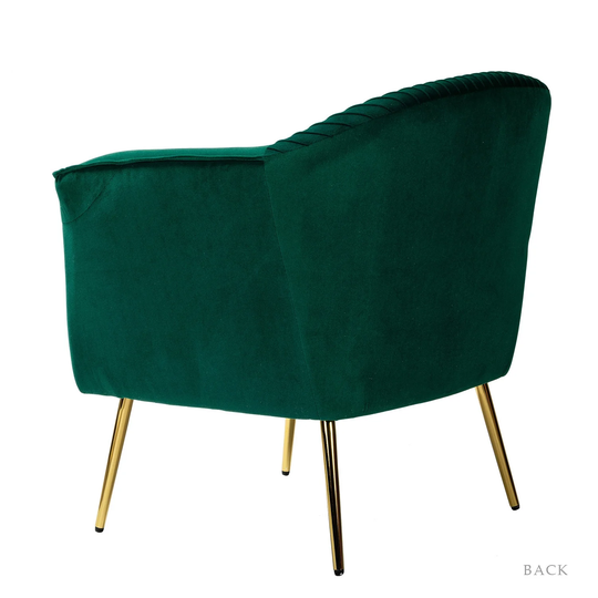 Mid-Century Modern Ruched Back Design Barrel Chair Accent Chairs