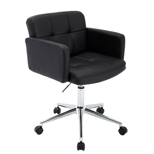 Porthos Home Tufted Faux Leather Office Chair Switch Footers & Casters