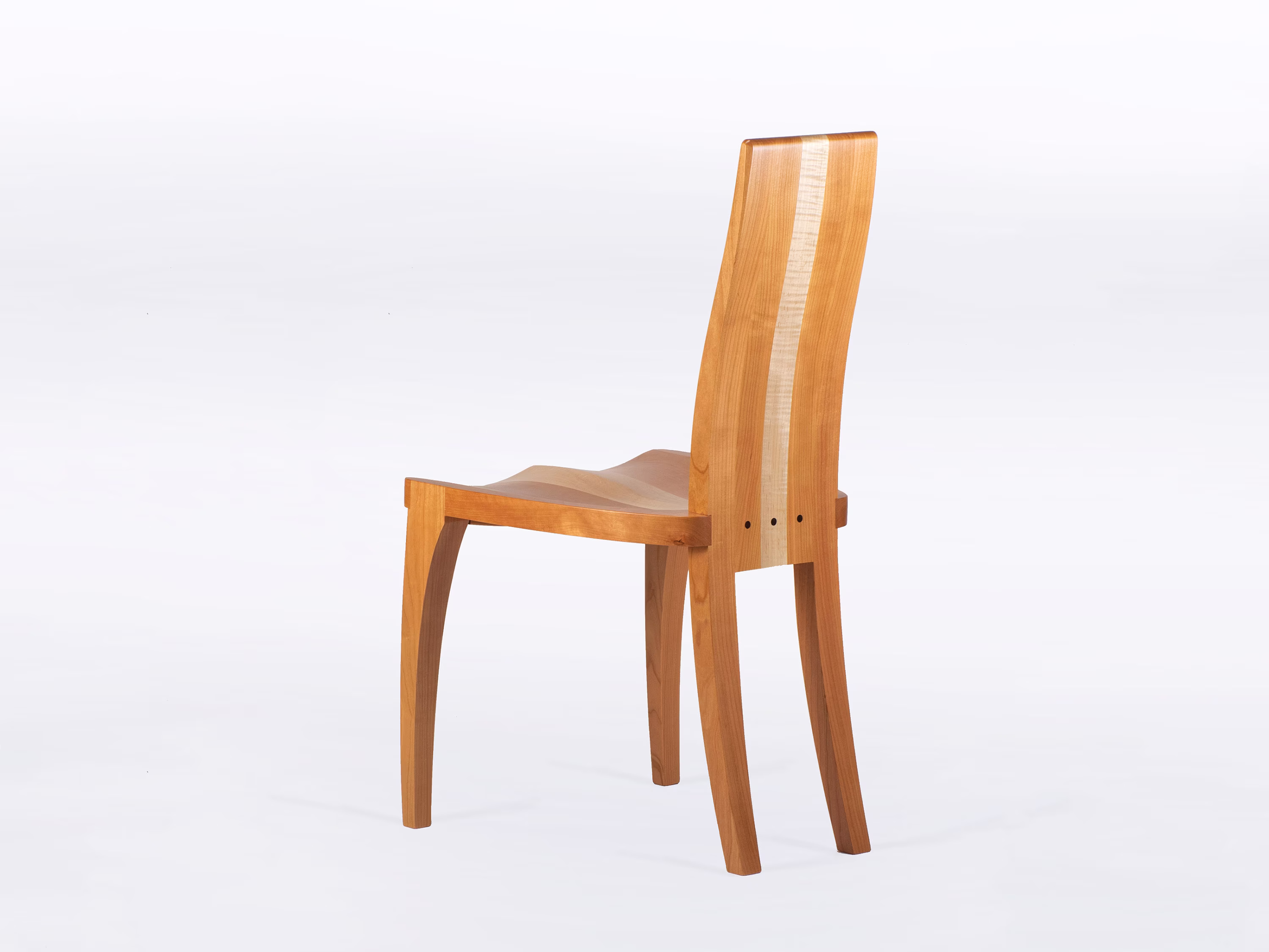 Dining Chair in Solid Cherry & Maple Wood - Gazelle