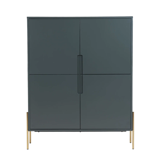 Matte Green Sideboard Buffet Table Highboard with Storage