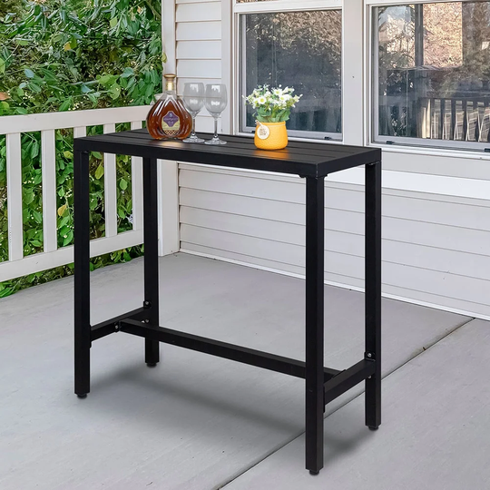 Practical Table with Adjustment Knob, Patio Bar Table
