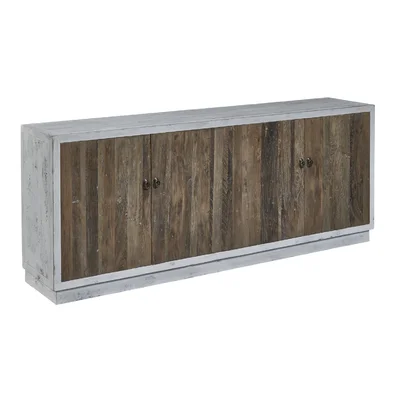 Hermelinde 84.25" Wide Elm;Pine Solid Wood Sideboard