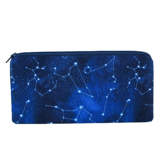 stars Zippered Pencil Pouch, Night Constellations Zipper Bag
