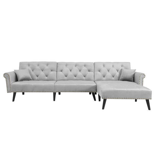 Convertible Sleeper Sofa Sectional Sofa Bed Velvet