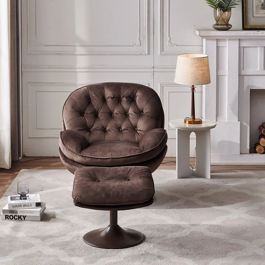 Swivel Leisure chair lounge chair Velvet fabric
