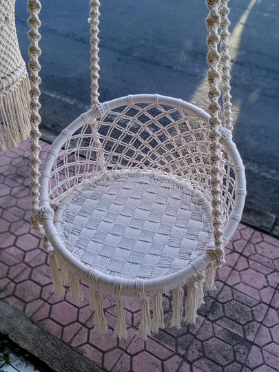 Macrame Hanging Swing, Chair Hammock