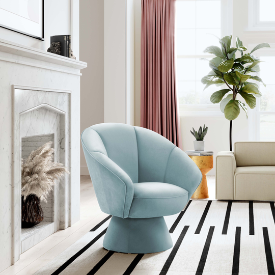 Allora Velvet Swivel Accent Chair