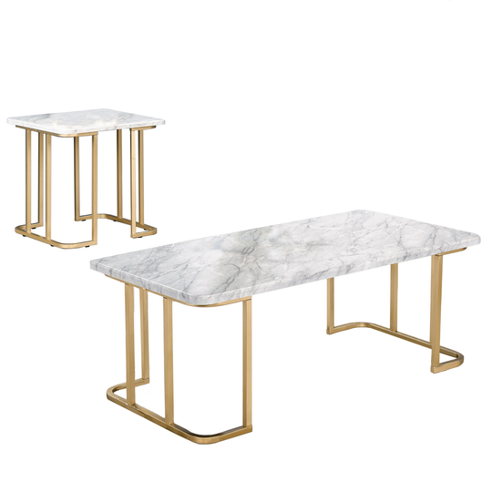 Furniture of America Deeanne Contemporary 2-Piece 47-inch Coffee Table Set