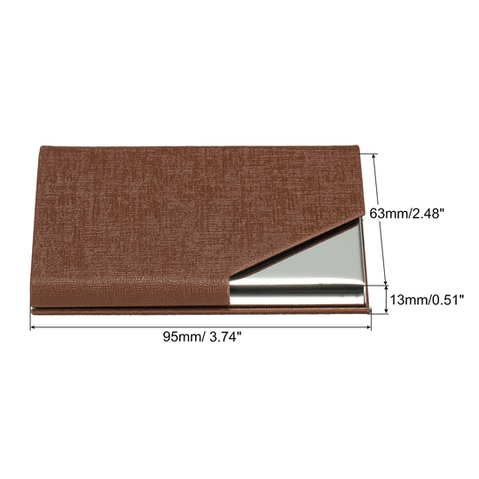 3.7x2.4x0.5 Inch Business Card Holder PU Leather Cover Name Cards Case