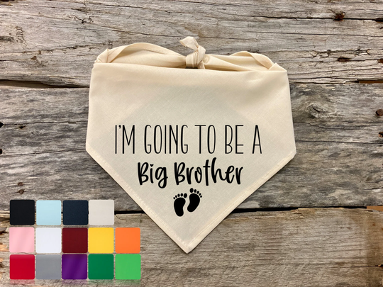 Dog Bandana Pregnancy Announcement Big Brother Bandana, Announcement, Pet Accessories, Supplies