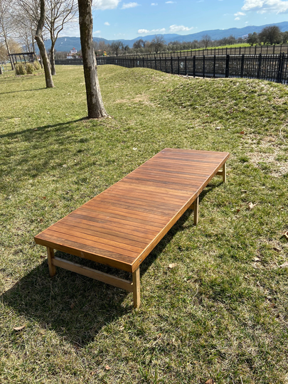 29 - 78 Inch Walnut Lacquer Picnic Table, Folding Boho Long Wedding Party Table