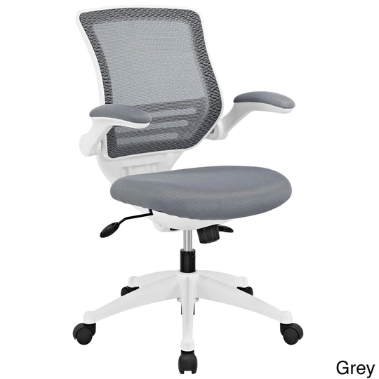 Porch & Den Tonti White Frame Mesh Seat Office Chair