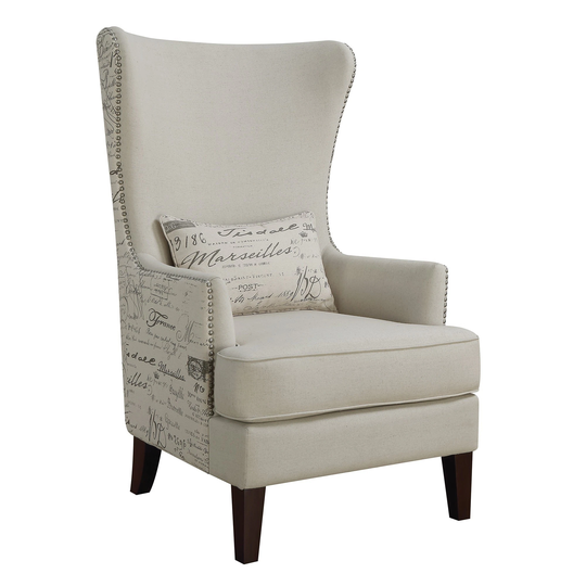 Imposingly Opulent Accent Chair, Cream