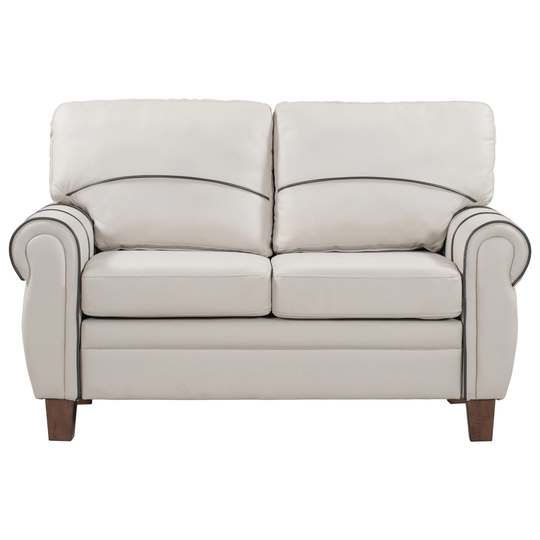 Loveseat Polyester Upholstered Couch Removable Cushion Sofa with Striped Decorate