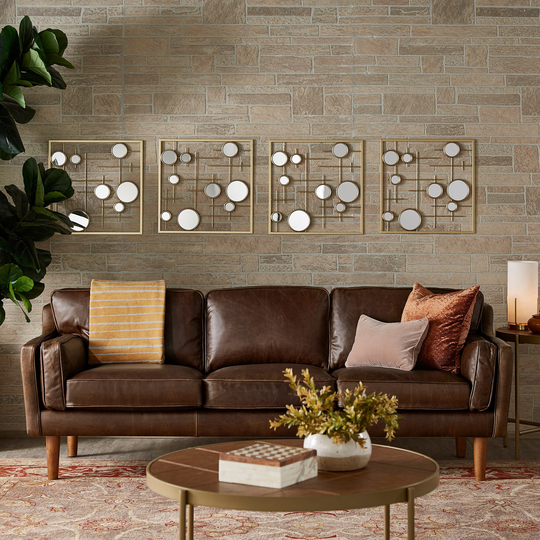 Strick & Bolton Beatnik Leather Sofa Columbus Chocolate