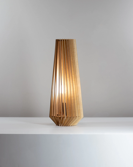 Pine Wood Table Lamp/Modern Shade Housewarming Gift /Christmas Gift Wedding Graduation