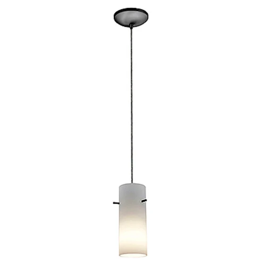 Access Lighting Cylinder 1 Light LED Pendant - 4" Wide with Opal Shade