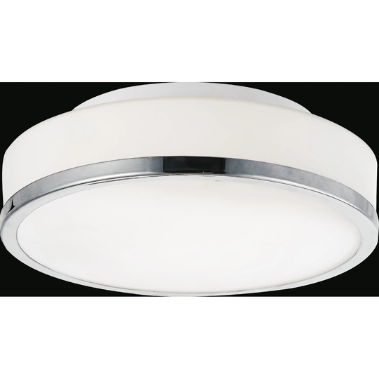 2 Light Flush Mount with Satin Nickel Finish