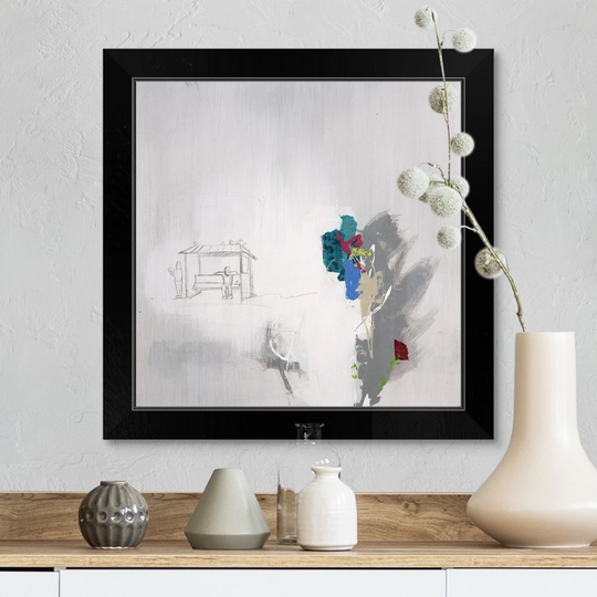 "Down the Street IV" Black Framed Print