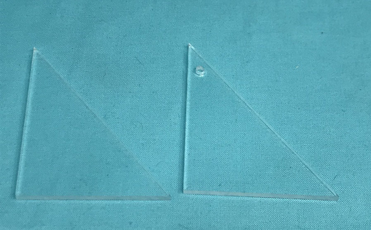 Choice Of 16 Colors Acrylic Right Triangles Blanks With Or Without Holes