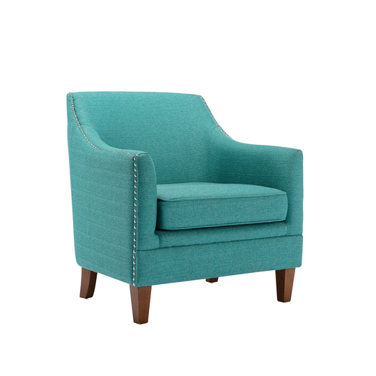 Porthos Home Rok Accent Chair, Fabric Upholstery, Rubberwood Legs