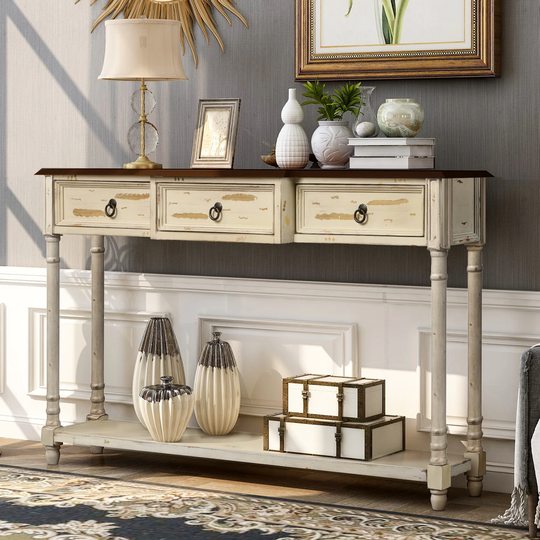Console Table Sofa Table with Drawers for Entryway with Drawers