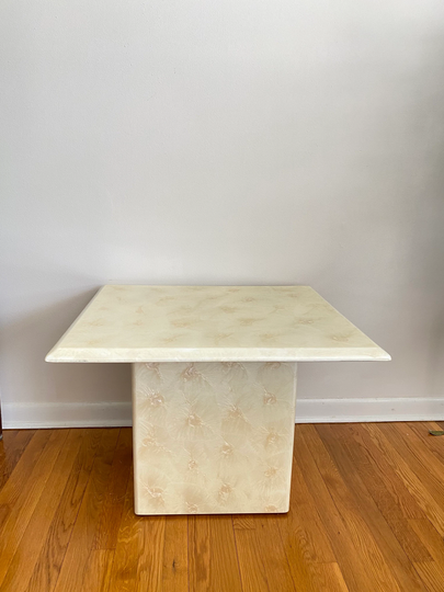 Unique Postmodern Side Table, Lacquered Furniture, 80S Vintage Lacquer End Table Stand, Lacquered Coffee Local Delivery Only