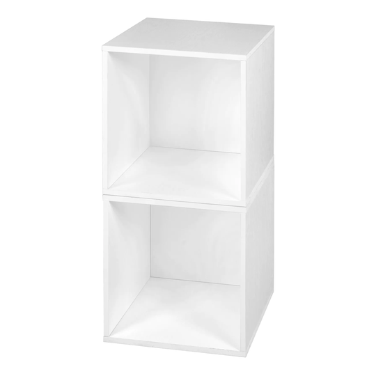 Noble Connect Storage Set - 2 Cubes- White Wood Grain