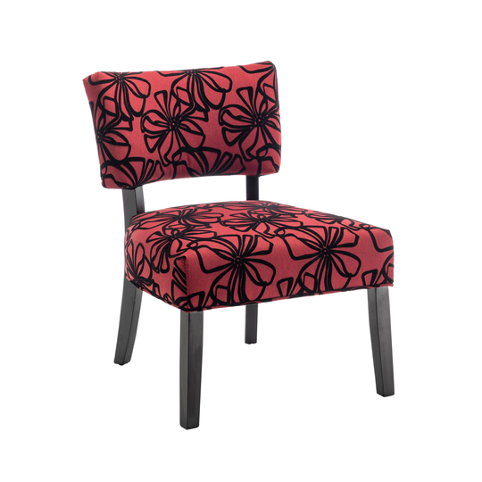 Porthos Home Reta Pattern Fabric Accent Chair with Rubberwood Legs