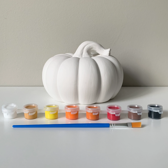 Squatty Gourd Decor, Diy Pumpkin Pottery Painting, At Home Painting Kit, Ceramic Art Kit, Pumpkin, Ready To Paint